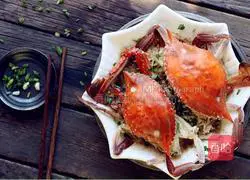 Illustration of how to make swimming crab with scallion oil 8