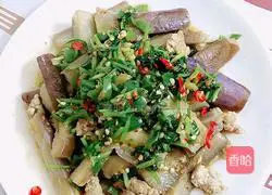 Illustration of how to make fried eggplant and meat 7