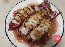 Illustration of how to make steamed squid with vermicelli 9