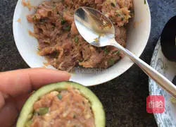 Illustration of how to make fried and stuffed eggplant 6