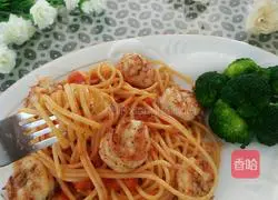 Illustration of how to make shrimp and tomato pasta 11 