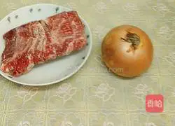 Illustration of Japanese onion soup with fattened beef 1