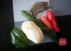 Illustration of how to make colorful mashed potatoes 1