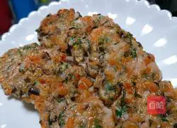 Illustration of how to make shrimp and vegetable pancakes 4