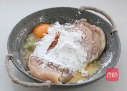Illustration of how to make spicy fried chicken steak 4