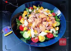 Illustration of how to make tuna garden vegetable and fruit salad (low-fat version) 8