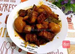 Illustration of braised pork with eggs 9