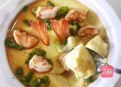 Illustration of how to make shrimp and egg custard 13
