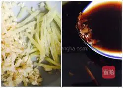 Illustration of how to make garlic vermicelli and razor clam king 4