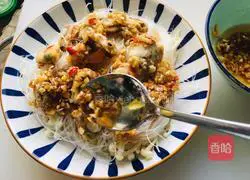 Illustration of steamed scallops with enoki mushroom vermicelli 9