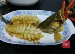Illustration of how to make squirrel mandarin fish 12