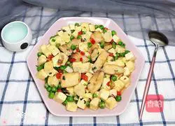 Illustration of how to make pan-fried fish fillets and braised tofu 19