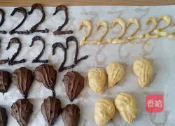 Illustration of how to make two-color swan puffs 12