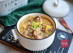 Illustration of how to cook pork ribs with pickled cabbage 10