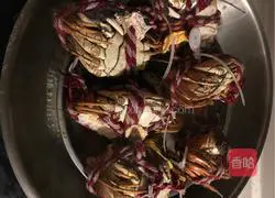 Illustration of steamed hairy crabs 3