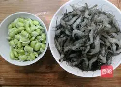 Illustration of how to make shrimp and beans 1