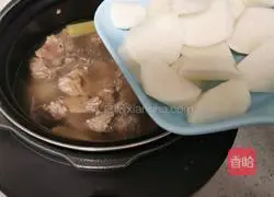 Illustration of how to make white radish stewed lamb chops 8