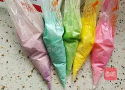 Illustration of how to make rainbow mousse cake 13