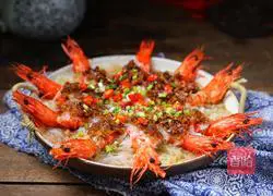 Illustration of steamed prawns with garlic vermicelli and vermicelli 9