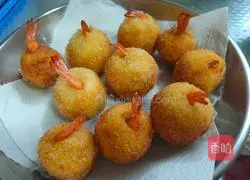 Illustration of how to make shrimp balls with phoenix tail 13