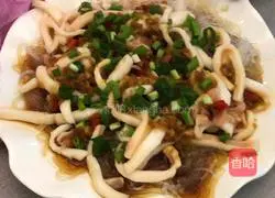 Illustration of how to make steamed fresh squid with garlic vermicelli 8