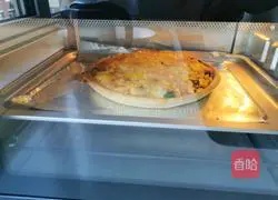 Black Pepper Chicken Corn pizza recipe 4