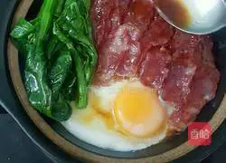 Illustration of how to make cured meat casserole rice 13