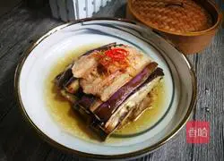 # Steamed Vegetables# Shrimp Sauce Eggplant Steamed Pork Belly Recipe Illustration 7