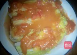 Illustration of how to make baby cabbage with tomato sauce 4