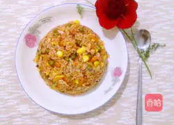 Illustration of how to make tomato sauce and egg fried rice 9