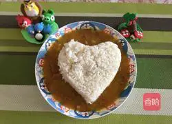 Illustration of making beef mashed potato curry rice 14