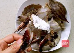 Illustration of how to make green onion and ginger swimming crab 4
