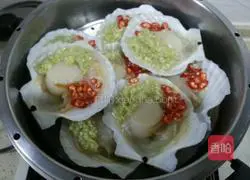 Garlic Illustration of how to make steamed scallops 5