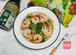 Illustration of how to make fried shrimps with broccoli 13