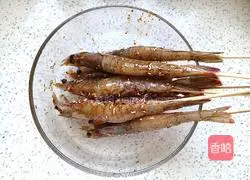 Illustration of grilled prawns 3