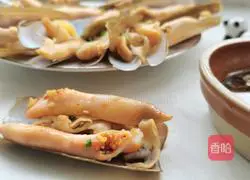 Illustration of how to make steamed razor clams 20