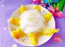 Illustration of how to make garlic vermicelli and baby vegetables 7