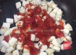 Illustration of how to make diced steamed buns with tomato sauce 5