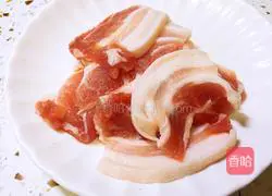 Illustration of how to make pork belly and stir-fried pickled cabbage 2