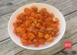 Illustration of how to make diced steamed buns with tomato sauce 7