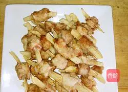 Illustration of the sweet and sour pork ribs and potato version 5