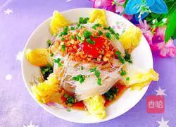 Illustration of how to make garlic vermicelli and baby cabbage 16