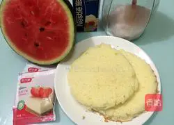 Watermelon mousse cake (six inches) recipe illustration 1