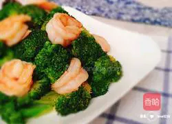 Illustration of how to make fried shrimps with broccoli 16