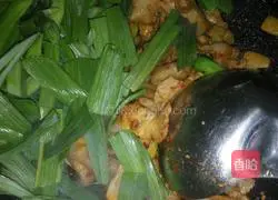 Illustration of how to make traditional twice-cooked pork (twice-cooked with garlic sprouts) 7