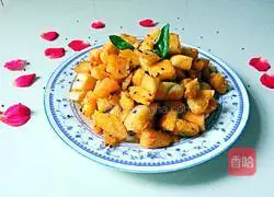 Illustration of how to make diced steamed buns fried in tomato sauce 12