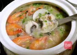 Illustration of how to make scallop seafood porridge 10