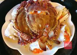 Illustration of how to make swimming crab with scallion oil 3