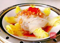 Illustration of how to make garlic vermicelli and baby cabbage 15
