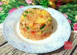 Illustration of how to make tomato sauce fried rice 11